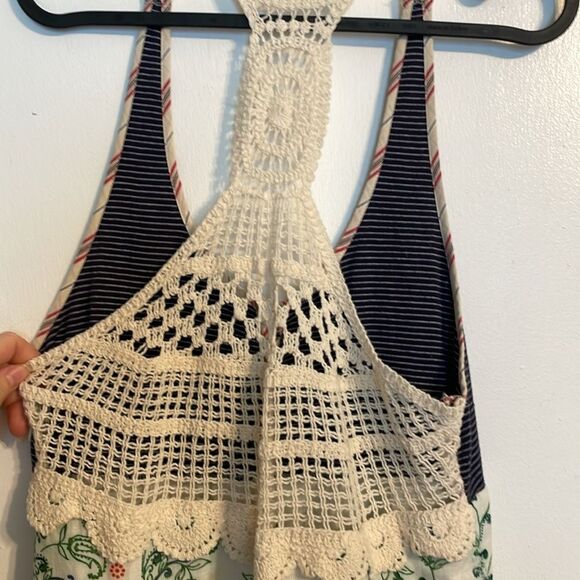 Free People Heartland Crochet Paisley Linen Dress - Picture 3 of 7